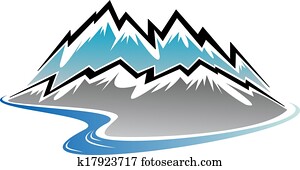mountains,, spitzen, und, fluss mountains,, spitzen, und, fluss