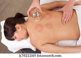 Red Fire Cupping Marks