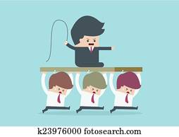 Bad Boss, Employee are carrying the Bad Boss, Employee are carrying the