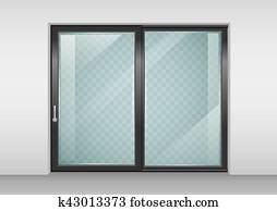Contemporary sliding door