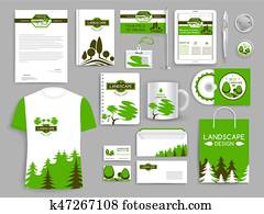 Corporate identity set landscape design company Corporate identity set landscape design company