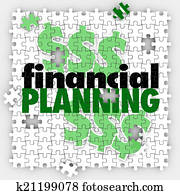Financial Planning Puzzle Pieces Finish Budget Retirement Saving Financial Planning Puzzle Pieces Finish Budget Retirement Saving