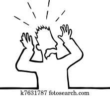 Frightened man Frightened man