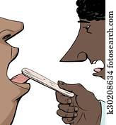 Patient Medical Exam Close Up