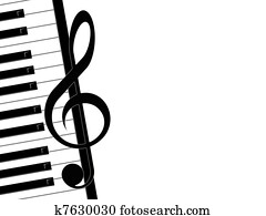 treble clef and piano treble clef and piano