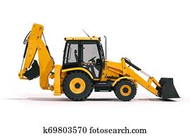 バックホウ 3d 画像 294 バックホウ 3d ストックフォト Fotosearch