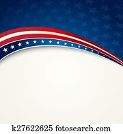 bandeira americana, vetorial, patriótico, fundo