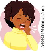 Black Woman Coughing Ill Black Woman Coughing Ill