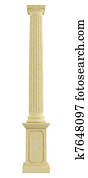 Classic column on pedestal