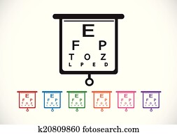 Eye Chart Test Illustration Eye Chart Test Illustration