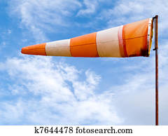 Full wind cone weather vane on windy day Full wind cone weather vane on windy day