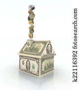 house made with dollars