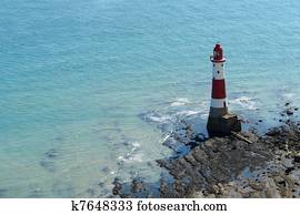 lighthouse near Beachy Head at summer time