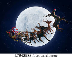 santa with his sleigh santa with his sleigh