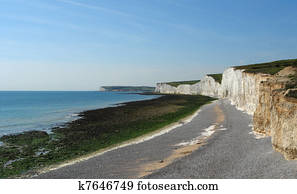 Seven Sisters near of Newhaven