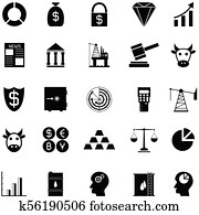 stock exchange icon set