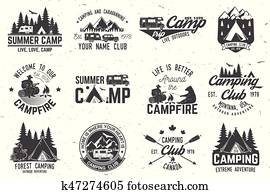 Summer camp. Vector illustration. Concept for shirt or logo, print, stamp or tee. Summer camp. Vector illustration. Concept for shirt or logo, print, stamp or tee.