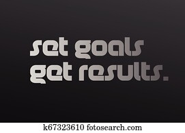 sæt, goals., få, resultater, motivering, citere