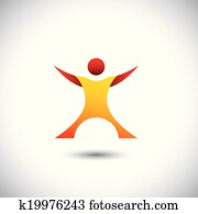 أثار أثار, إنسان, خلفي, ربح, ايقونة, -, بنت الفكر, سهم التوجيه, بياني رسوم وخطوط