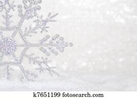 Glitter Snowflake in snow Glitter Snowflake in snow