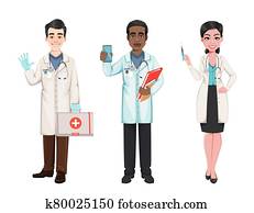 medicos, trabajando, en el hospital