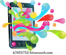 mobilfunk, gelee, blase, begriff mobilfunk, gelee, blase, begriff