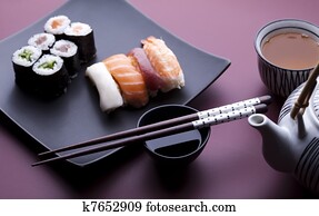 Traditional japanese food, Sushi Traditional japanese food, Sushi