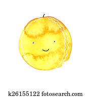 Watercolor positive melon Watercolor positive melon