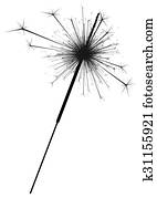 נוצץ, לזרוק, out, ניצוצות, -, שחור, צללית, -, עצב, דפוסית