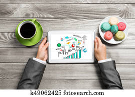 Businesswoman and her business notes Businesswoman and her business notes