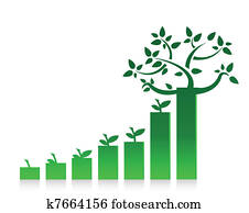 eco graph chart illustration design