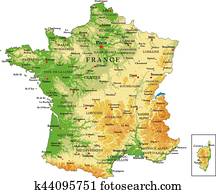 France physical map France physical map