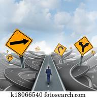 homem negócios, expedir, caminho