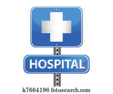 Hospital street sign Hospital street sign
