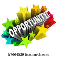 Opportunity Word in Starburst - Exciting New Changes Opportunity Word in Starburst - Exciting New Changes