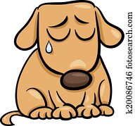 sad dog cartoon illustration sad dog cartoon illustration