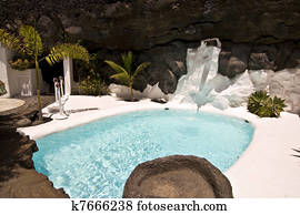 Swimming pool, Lanzarote,Spain