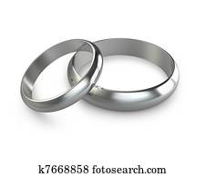 Two platinum wedding rings Two platinum wedding rings