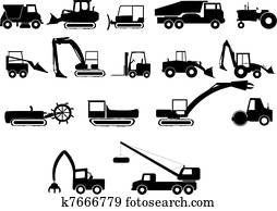 כבד, בניה, מכונות