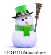 3d St Patricks Day snowman 3d St Patricks Day snowman