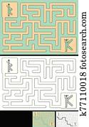 Easy alphabet maze - letter K Easy alphabet maze - letter K