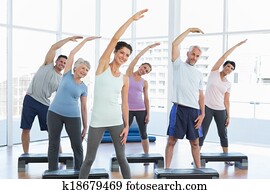 klassificera, sträckande, räcker, in, yoga kategori