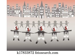 People holding hands to build a brand and generate money