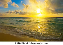 Sunrise over Atlantic ocean