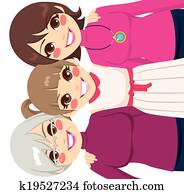 Three Generation Family Women