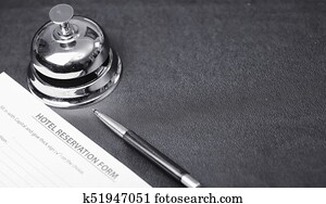 הזמנה, של, ה, חדר של מלון, לבן שחור