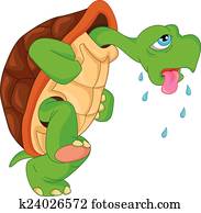 חמוד, צב ירוק, ציור היתולי