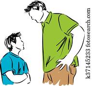 father and son illustration