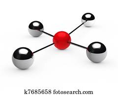 Leadership concept with red sphere