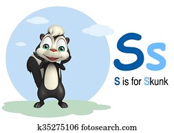 Skunk with alphabet Skunk with alphabet